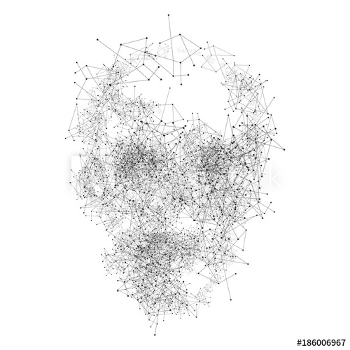 Abstract Geometric Polygonal Skull Isolated On White Background 500x500 Abstract Geometric Polygonal Skull Isolated On White Background