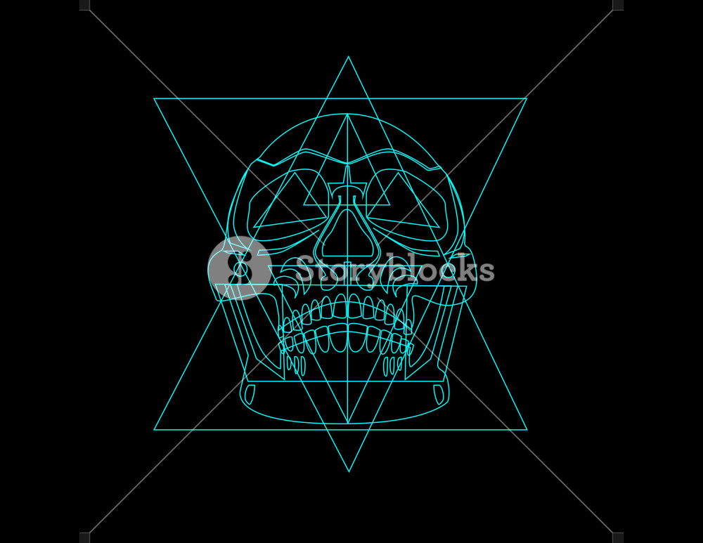 Skull Icon Geometric Neon Color Vector Technology Background 1000x773 Skull Icon Geometric Neon Color Vector Technology Background