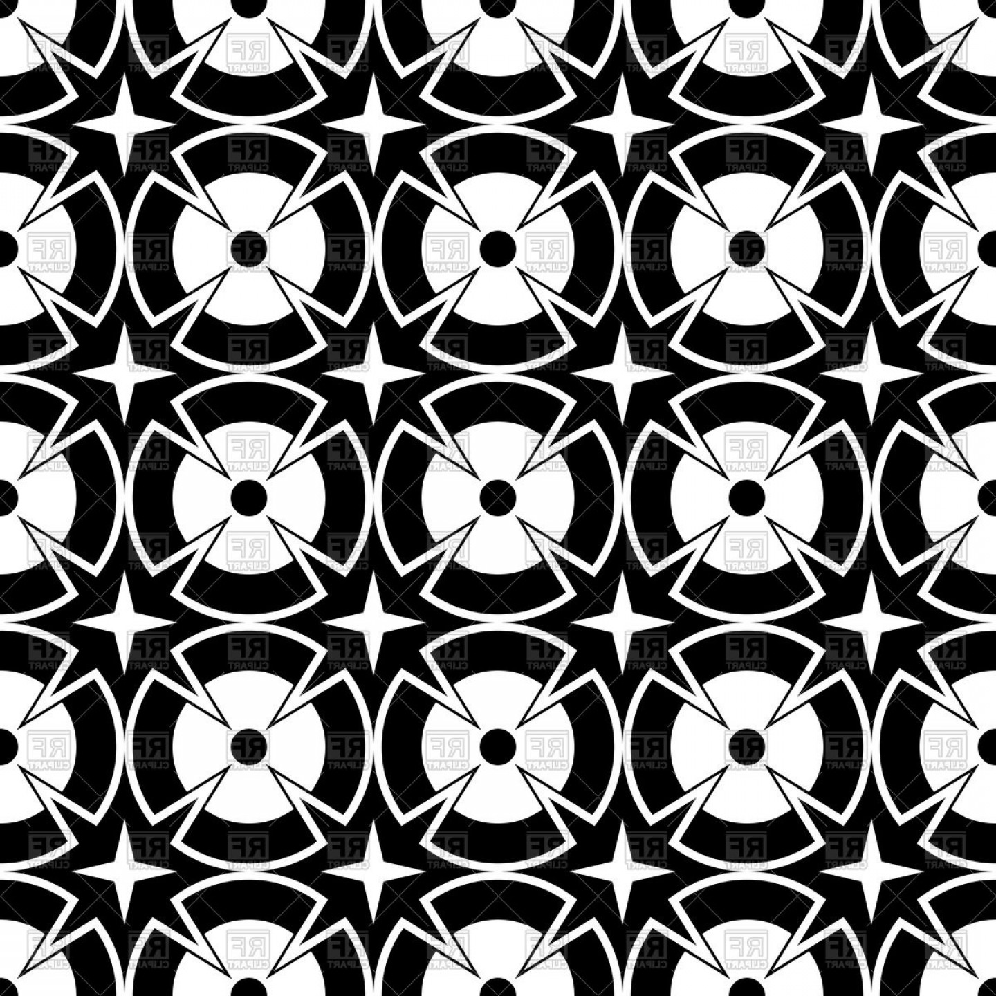 1440x1440 Black And White Star Vector Cultracing