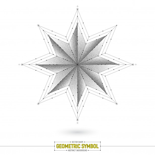 626x626 Geometric Star Symbol Vector Illustration Vector Premium Download