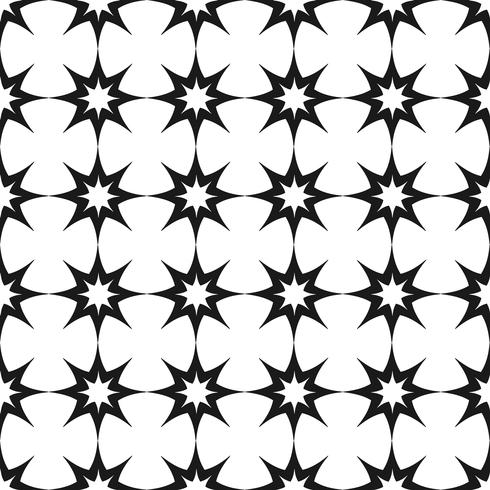 490x490 Vector Seamless Pattern Black And White Repeating Geometric Star