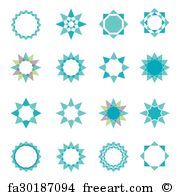 180x195 Free Art Print Of Geometric Star Logo Template Set Freeart