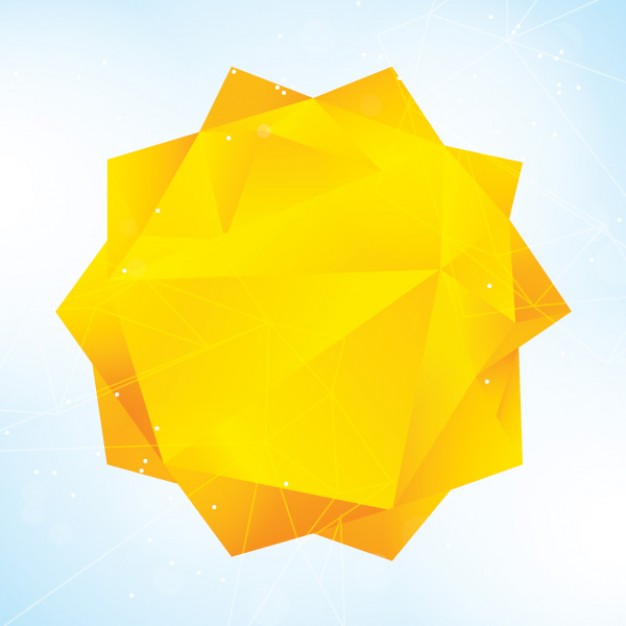 626x626 Polygonal Sun Vector Free Download