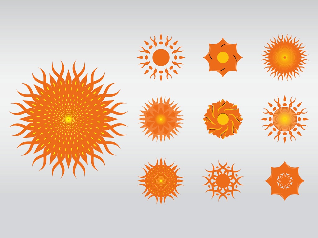 1024x769 Vector Suns Vector Art Graphics