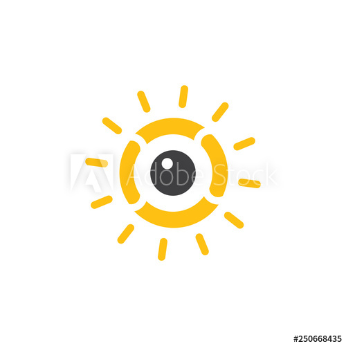 500x500 Simple Geometric Sun Light Simple Design Vector