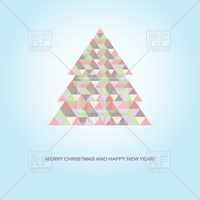 400x400 Abstract Geometric Christmas Tree Vector Image Of Backgrounds