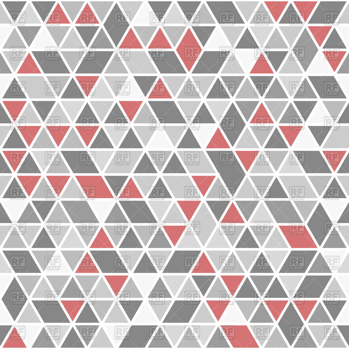 1200x1200 Geometric Pattern With Red And Gray Triangles Vector Image