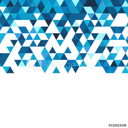 500x500 Abstract Geometric Background With Blue Triangles Vector