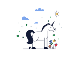286x200 Unicorn Free Vector Art