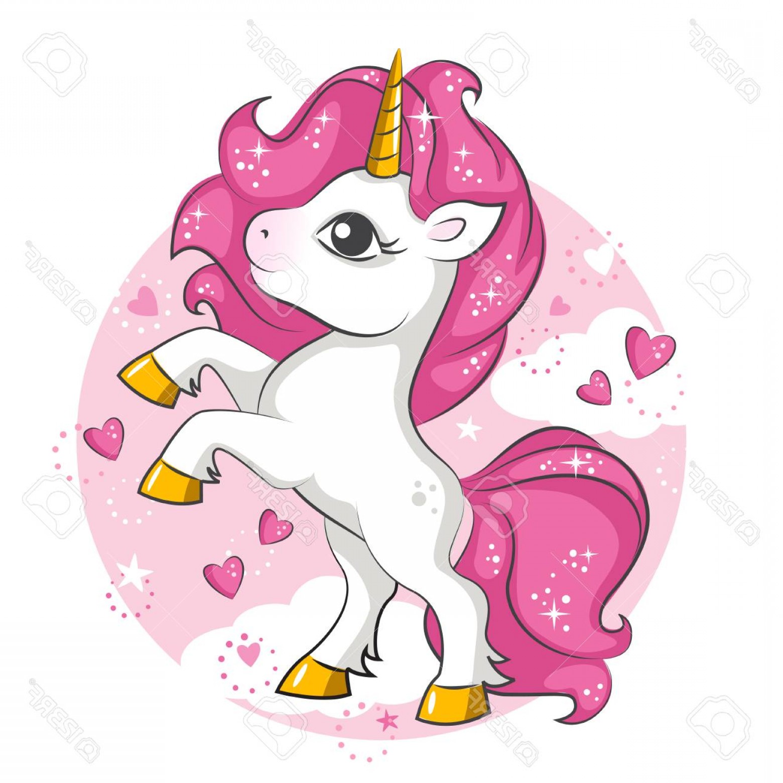 1560x1560 Unicorn Vector Illustration Catamart