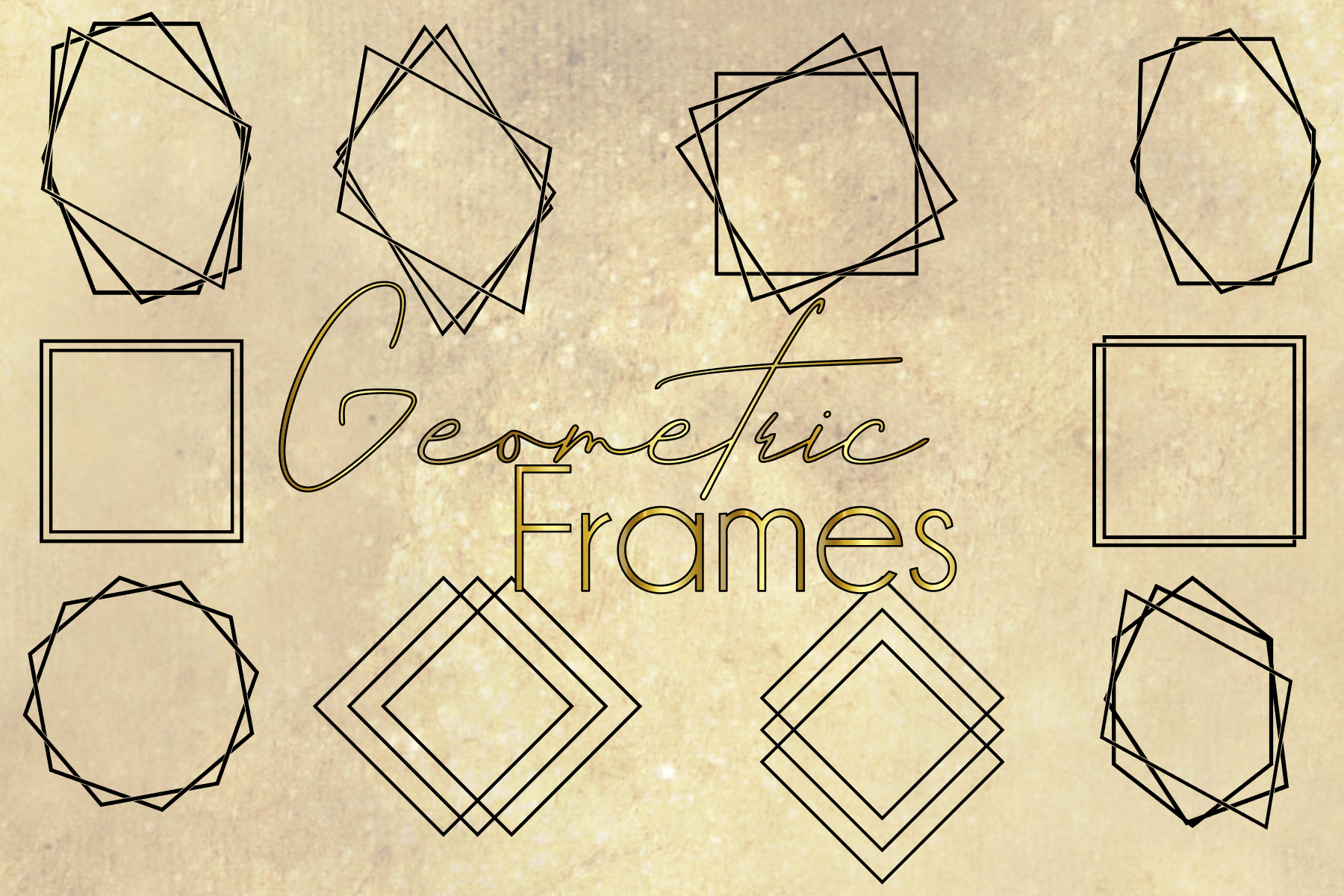 1800x1200 Geometric Vector Frames Graphic