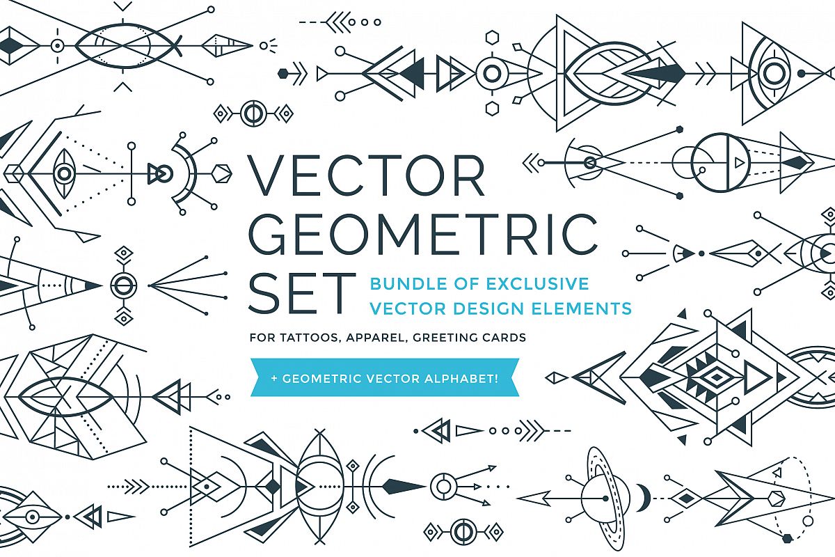 Vector Geometric Set 1200x800 Vector Geometric Set