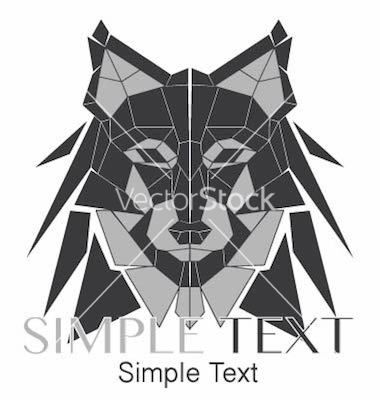 380x400 Geometric Wolf Logo Or Husky Vector Anime Geometric Wolf