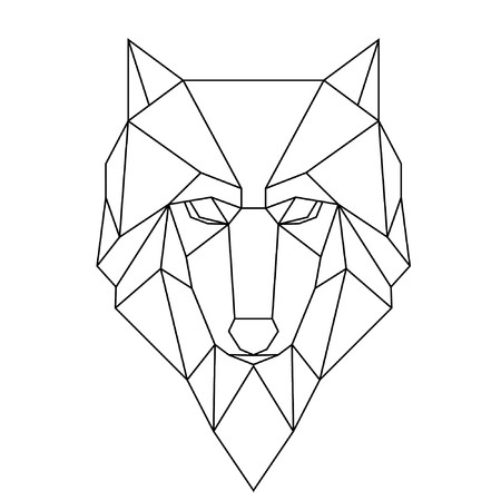 450x450 Geometric Wolf Vector Illustration Royalty Free Vector Graphics
