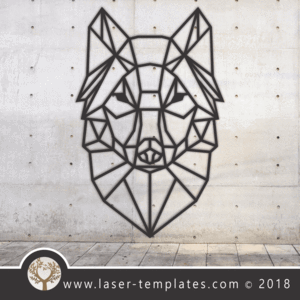 300x300 Laser Cut Geometric Wolf Vector Template, Download Online Today