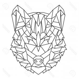 300x300 Photostock Vector Vector Graphic Geometric Image Of A Wolf S Head