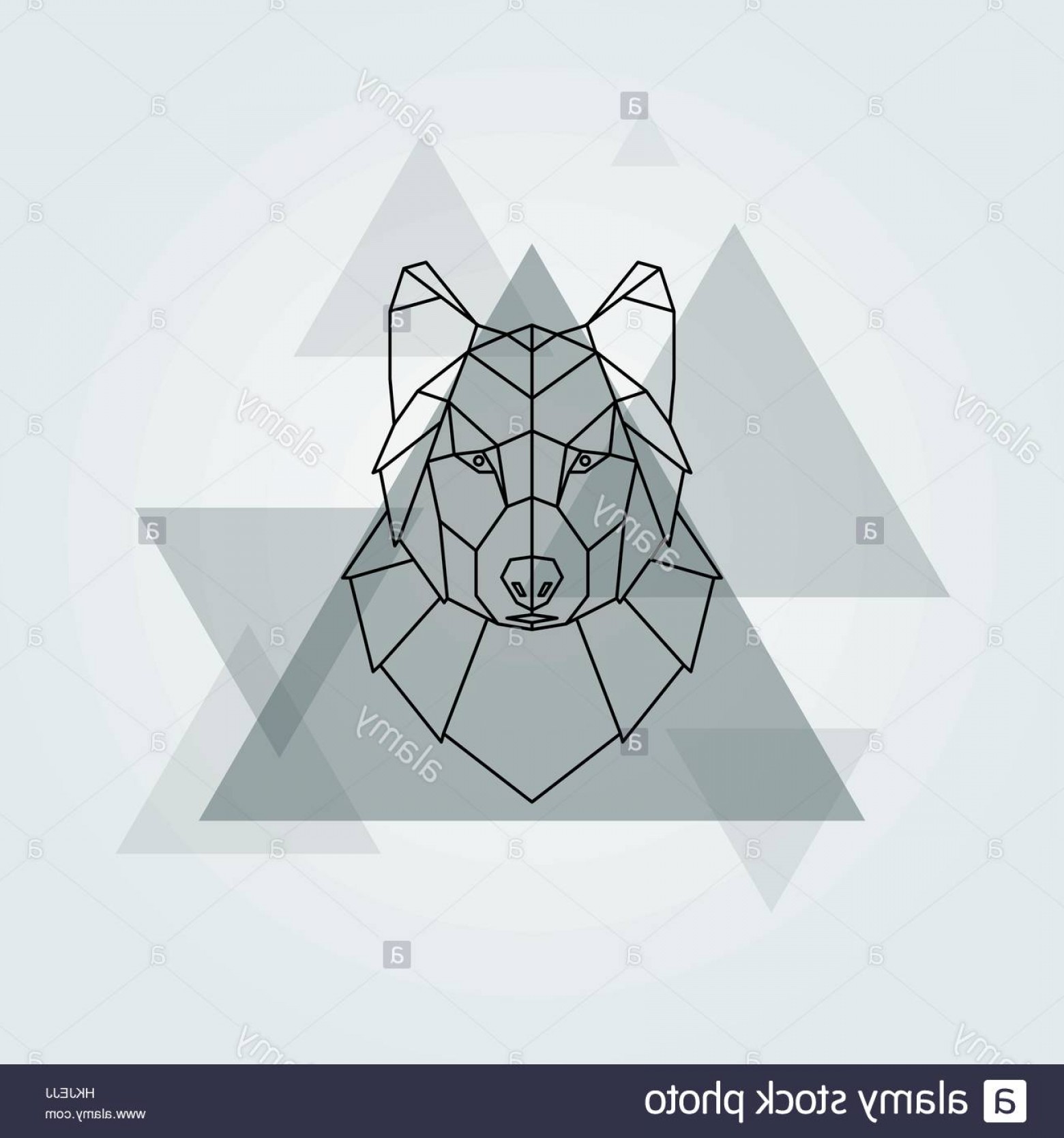 1560x1668 Stock Photo Geometric Vector Animal Grey Wolf Head Background