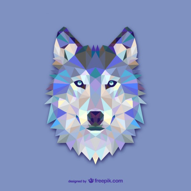 626x626 Triangle Wolf Design Vector Free Download