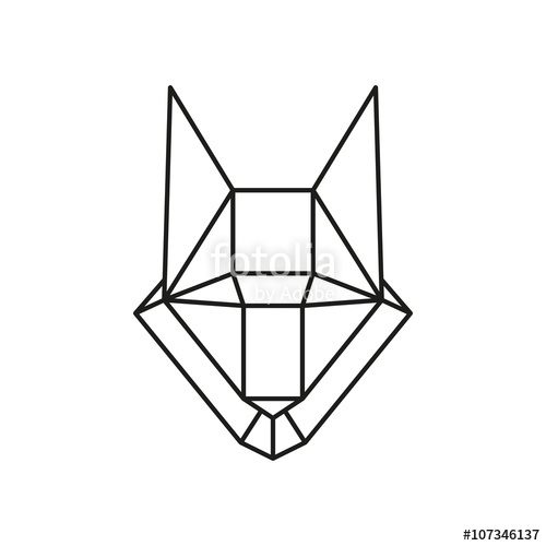 500x500 Geometric Wolf Vector Stock Image And Royalty Free Vector