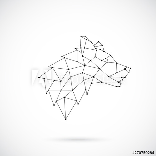 500x500 Geometric Wolf Silhouette Side View Wolf In The Form