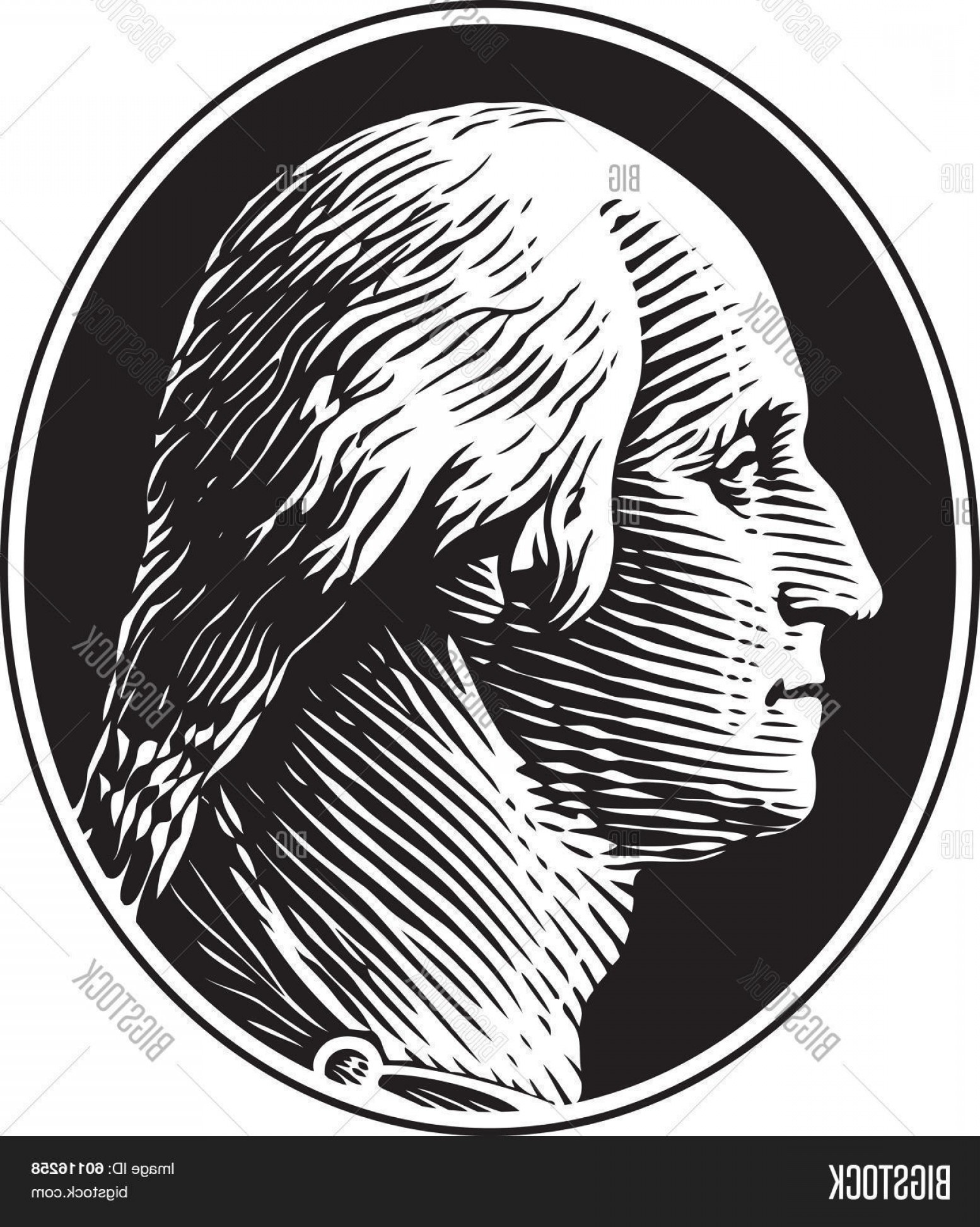 1554x1944 Stock Vector George Washington Portrait Vintage Gravure Style