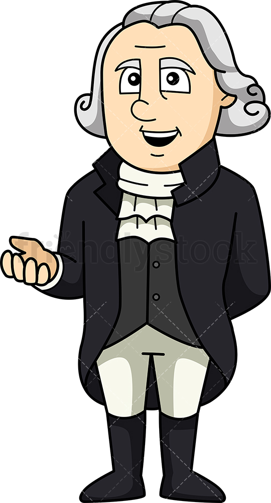 540x1000 George Washington Cartoon Clipart Vector
