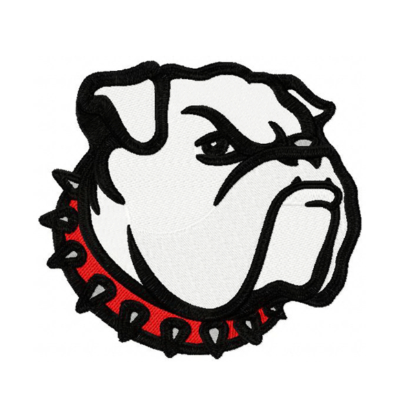 600x600 Georgia Bulldogs Embroidery Design Instant Download