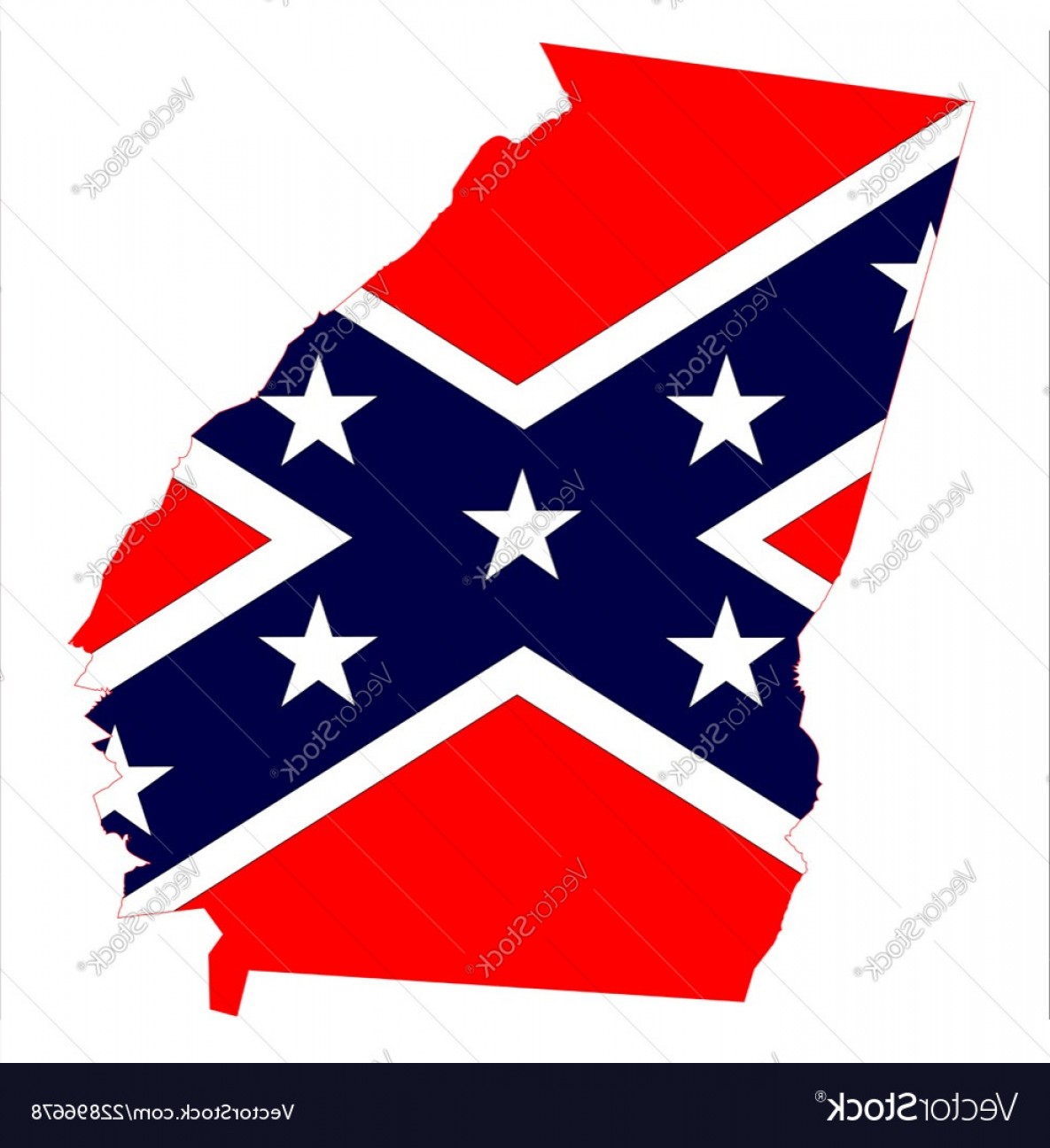 1185x1296 Georgia Map And Confederate Flag Vector Wallkeeper
