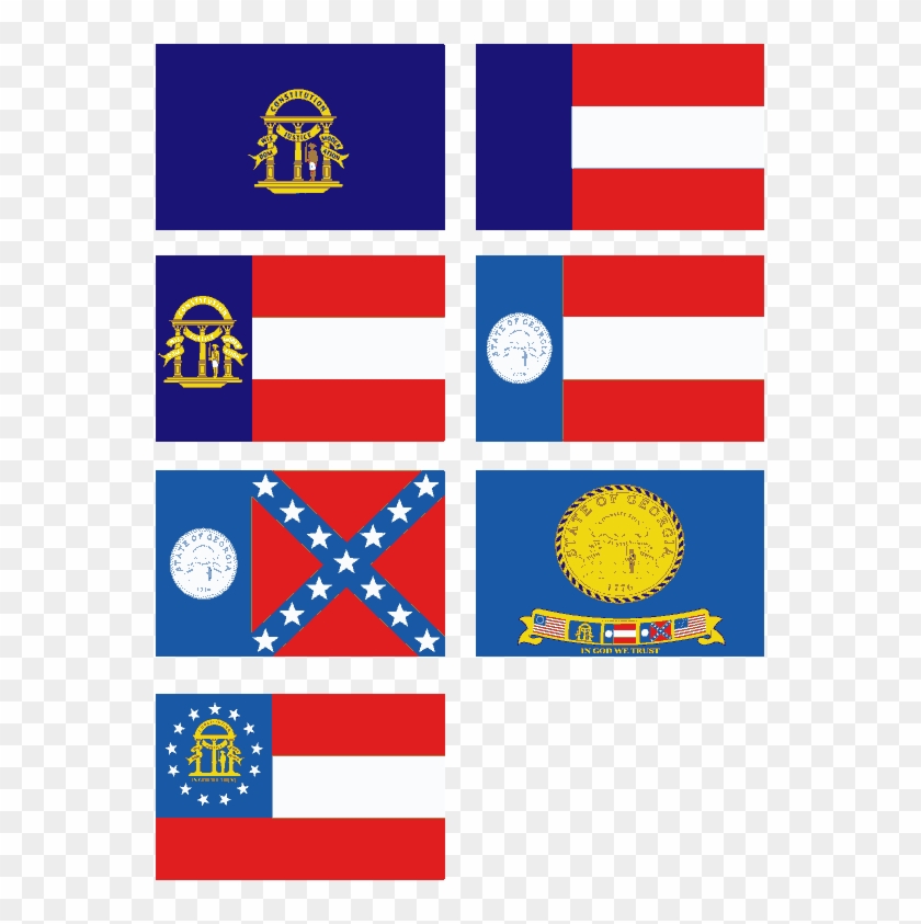 840x843 Georgia State Flag Vector