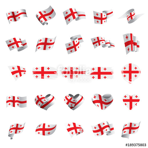 500x500 Georgia Flag, Vector Illustration Stock Image And Royalty Free