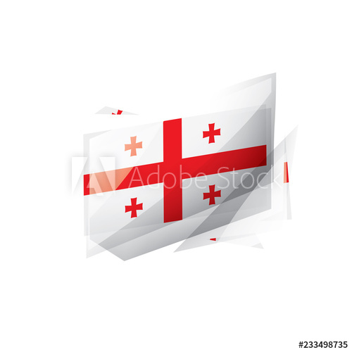 500x500 Georgia Flag, Vector Illustration On A White Background