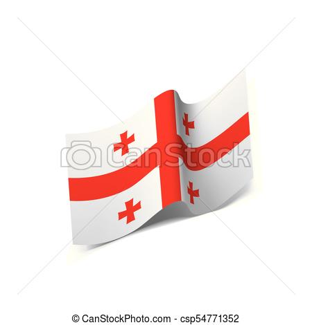 450x470 Georgia Flag, Vector Illustration On A White Background Clipart