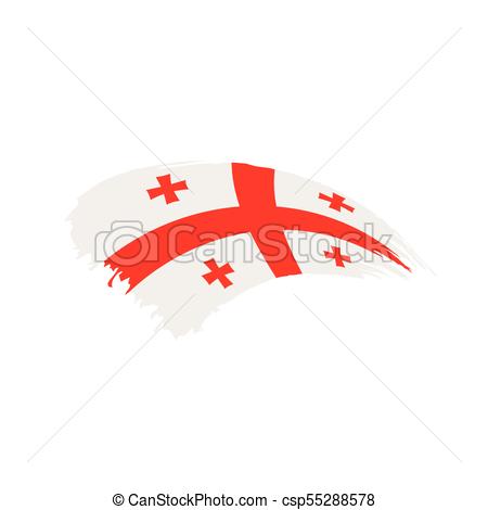 450x470 Georgia Flag, Vector Illustration On A White Background Vectors