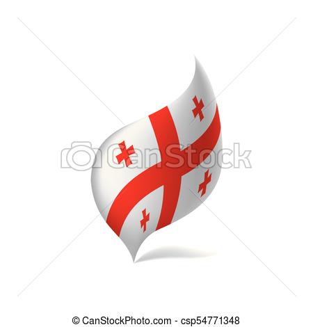 450x470 Georgia Flag, Vector Illustration On A White Background