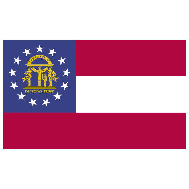 660x660 Georgia State Vector Flag