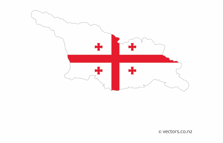 920x592 Flag Vector Map Of Georgia