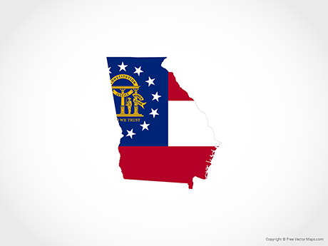 460x345 Vector Map Of Georgia