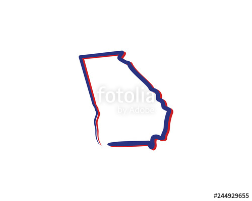 500x400 Georgia Outline Logo Icon Stock Image And Royalty Free Vector