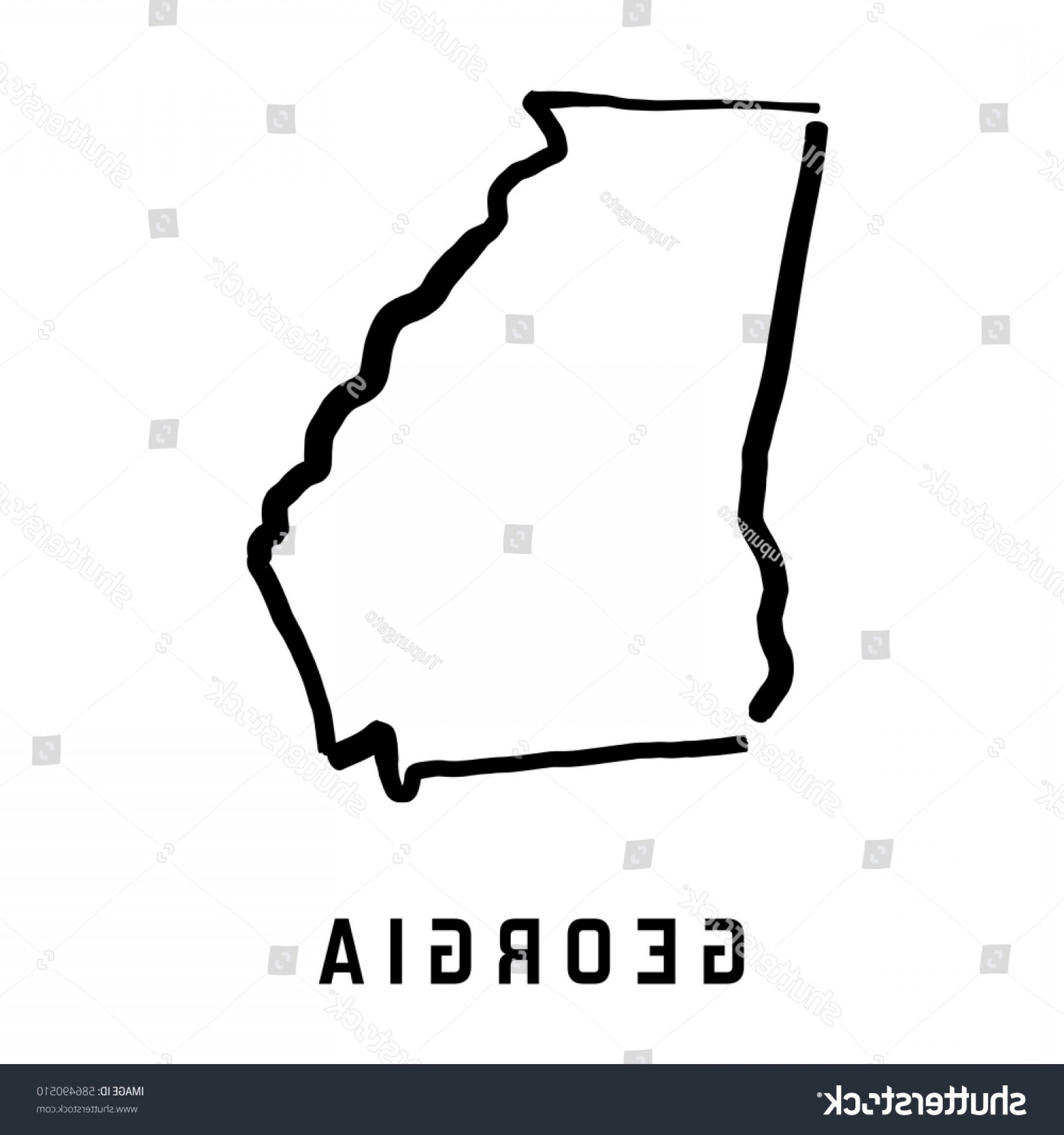 1800x1920 Georgia State Map Outline Smooth Simplified Soidergi