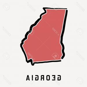 300x300 Vector Map Georgia Outline Isolated Illustration Catchsplace