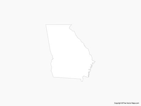 460x345 Vector Maps Of Georgia Free Vector Maps