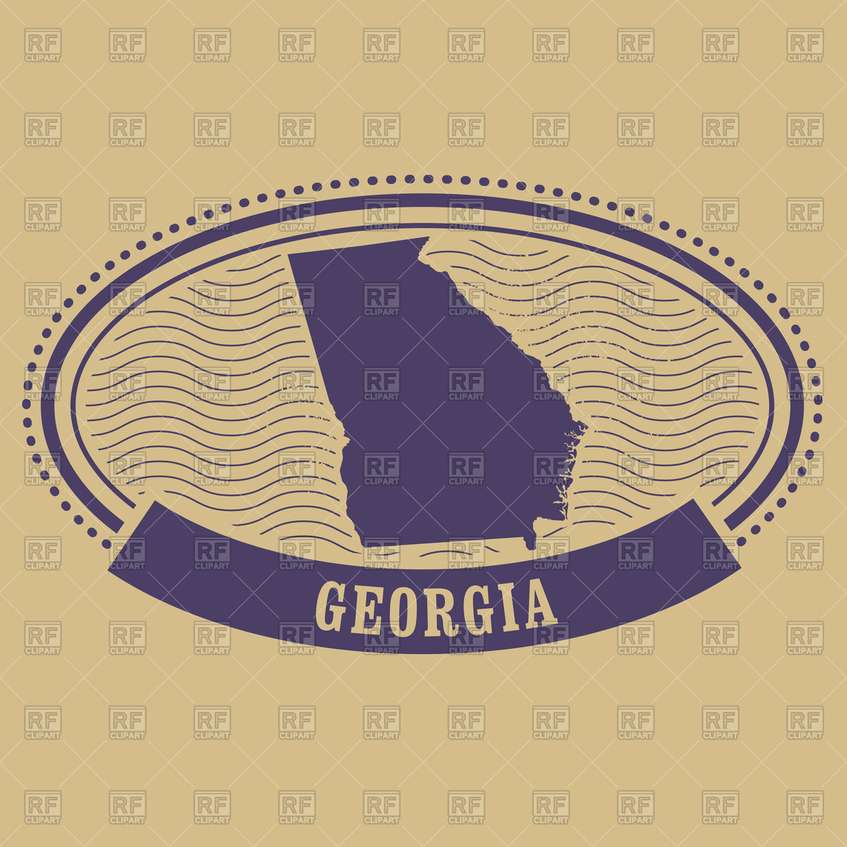 1200x1200 Georgia Map Silhouette