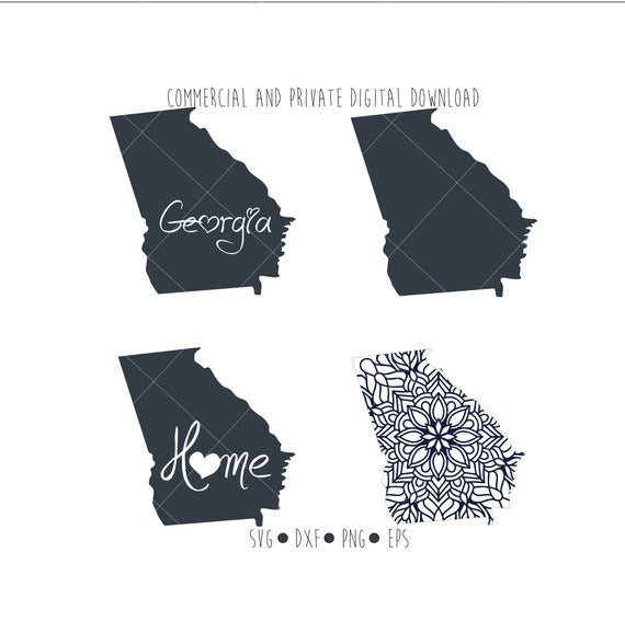 570x578 Georgia State Digital For Silhouette And Etsy