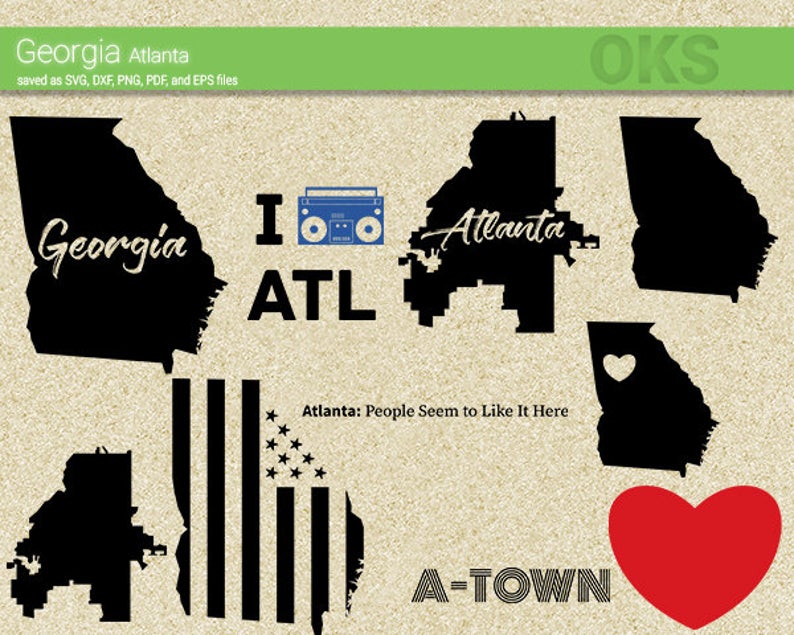 794x635 Georgia Download Atlanta Clipart American Flag Vector Etsy