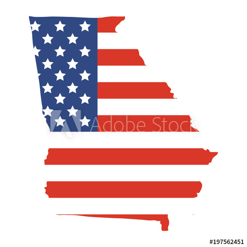 500x500 Vector Illustrationor Icon Georgia Us State Map Shape American