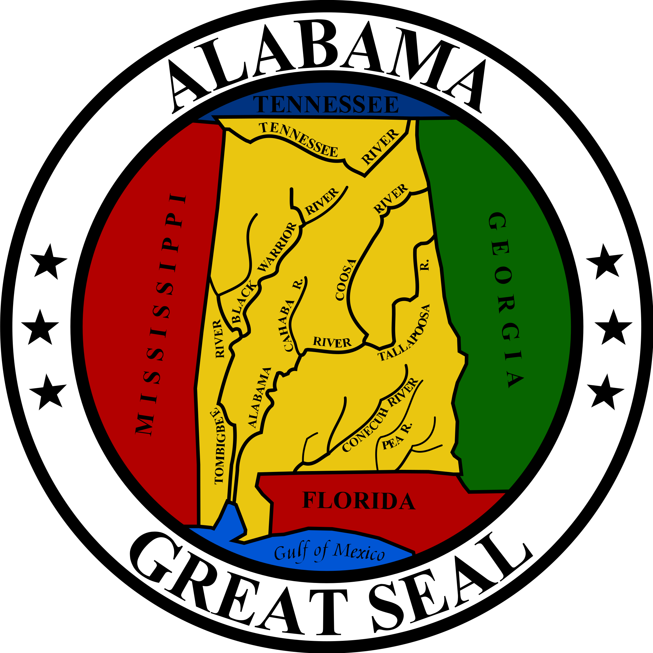 2200x2200 Alabama State Seal Png Vector
