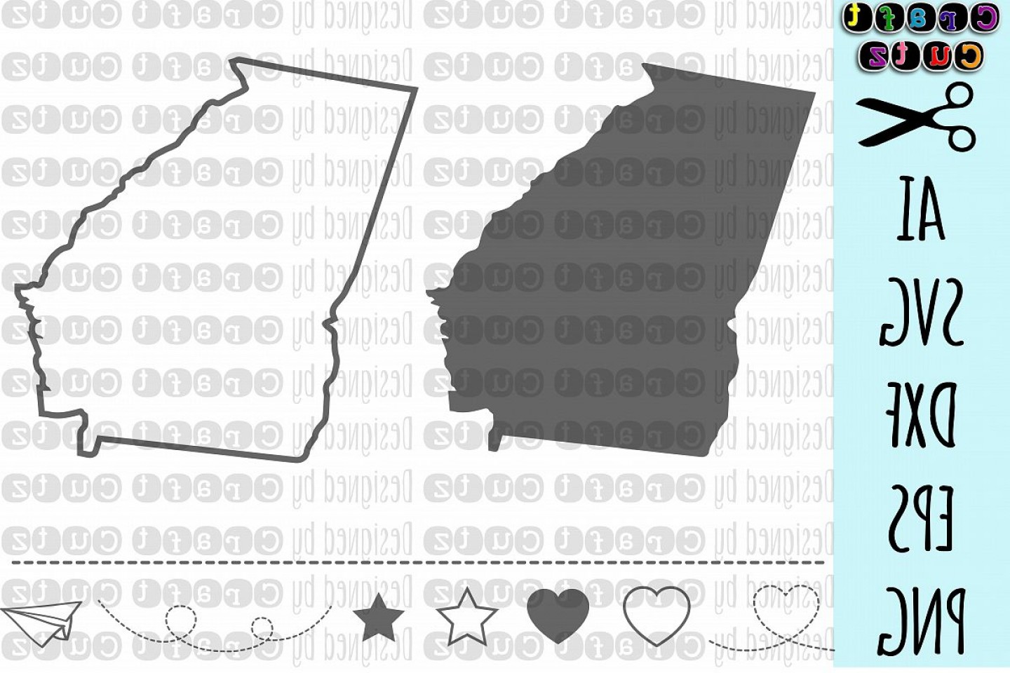 1440x960 Georgia Outline Vector Catchsplace