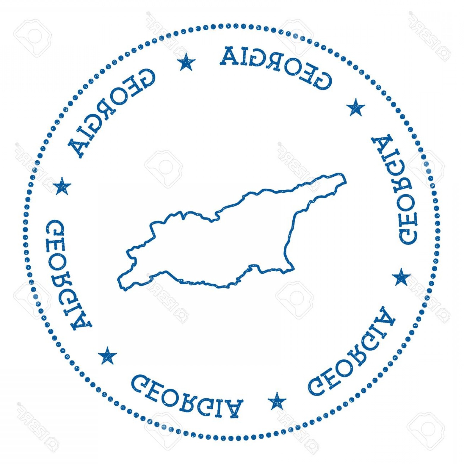 1560x1560 Photostock Vector Georgia Vector Map Sticker Hipster And Retro