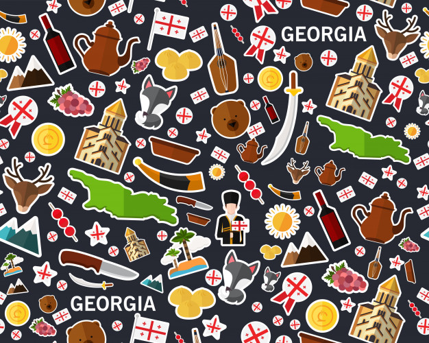 626x500 Vector Flat Seamless Texture Pattern Georgia Vector Premium Download