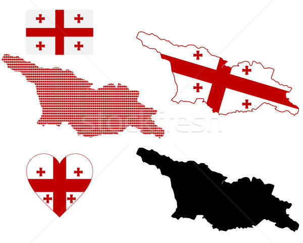 600x480 Map Of Georgia Vector Illustration Sergey Mayboroda